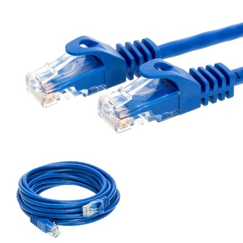 25 PCS 15ft Cat6 Patch Cord Cable Ethernet Internet Network LAN RJ45 UTP Blue - Picture 1 of 1