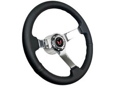1967-68 Pontiac Firebird Trans Am 6-bolt Black Leather Steering Wheel Kit Red