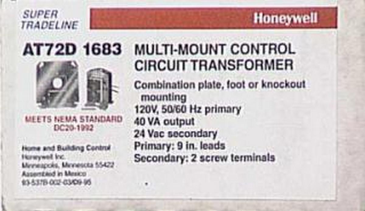 Transformateur Honeywell AT72D 1725 40VA 120V 50/60Hz - Multi-mount, Neuf En Excellent état
