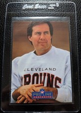 1991 ProLine Portraits Bill Belichick #115 Rookie Football Card Cleveland Browns. rookie card picture