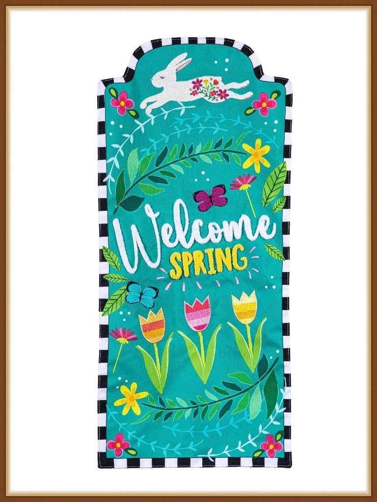 Evergreen Bunny Garden Flag