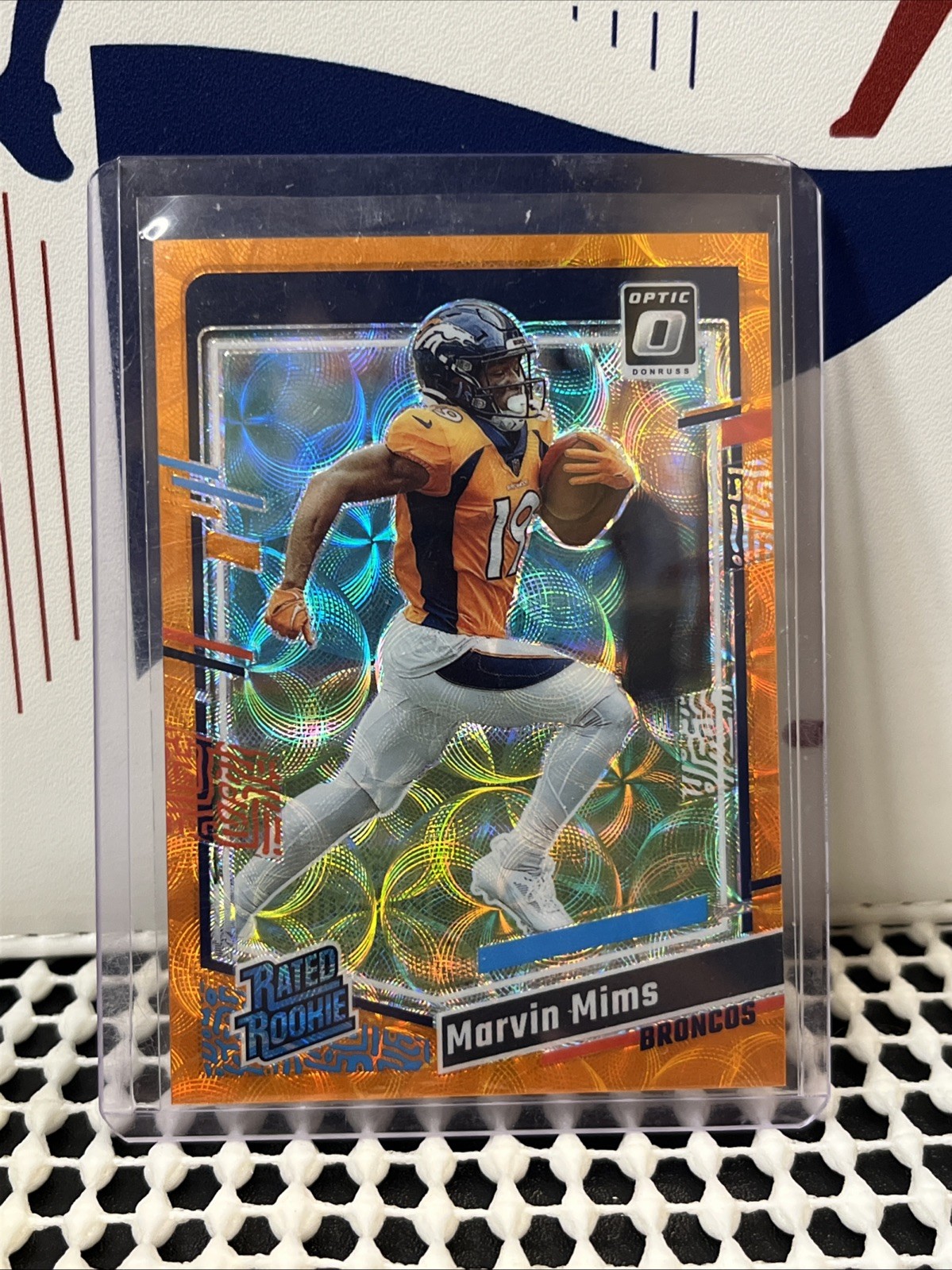 2023 Donruss Optic -  Marvin Mims #231 Orange Scope /79 Color Match RC