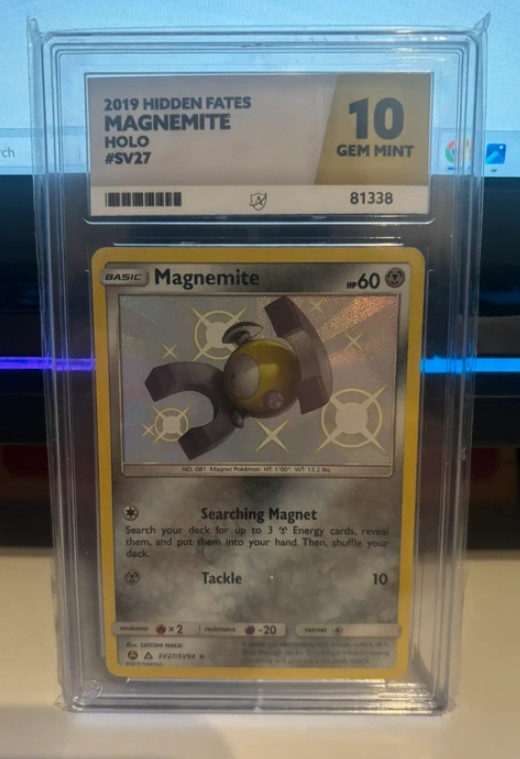 Magnemite 2019 Hidden Fates SV27/SV94 - Graded - Ace 10
