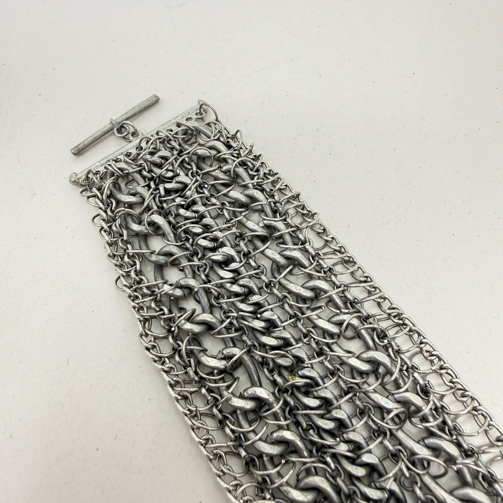 Chunky Chainmail Statement Bracelet Toggle Clasp … - image 10