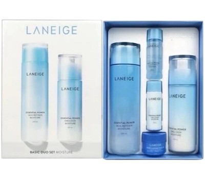 Laneige Basic Duo Set Light 5-Piece Skincare Set   Hydrating & Balancing-NIB