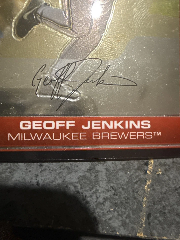 2006 Bowman Chrome - Geoff Jenkins #184 Auto Refractor Milwaukee Brewers - Image 2 of 4