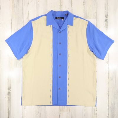 Nat Nast Shirt Mens Large Luxury Originals Silk Bowling Short Sleeve
