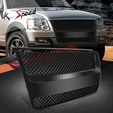 Black Badgeless Diamond Mesh Front Grille for Ford Explorer Sport Trac 2007-2010