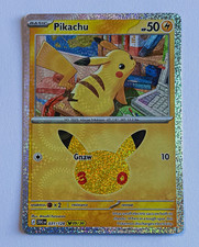 Carta Pokémon Holo Pikachu 31/128 (9/30) 30° Celebrazione NM