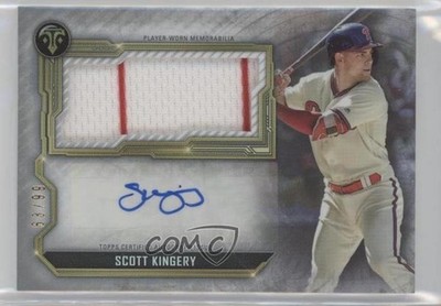2020 Topps Triple Threads Single Jumbo Relics 63/99 Scott Kingery Auto k4s
