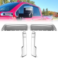 ACLONG Sliver Tow Mirror Cover Fit for Chevrolet Silverado 2020-2023, Silver