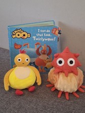 Cbeebies Twirlywoos Bundle Reversible Peekaboo Owl Talking Chickedy Chick & Book