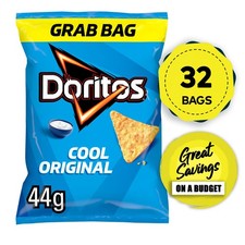 Doritos Tortilla Chips Crisps Cool Original Sharing Snacks 32 x 44g