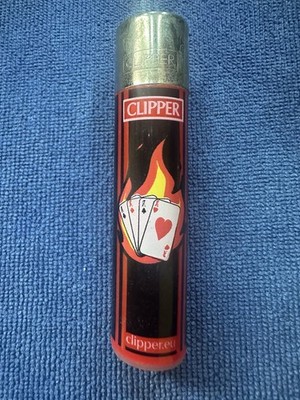 Clipper lighter refillable VERY RARE 4 ACES ACE RETRO STYLE Limited Edition