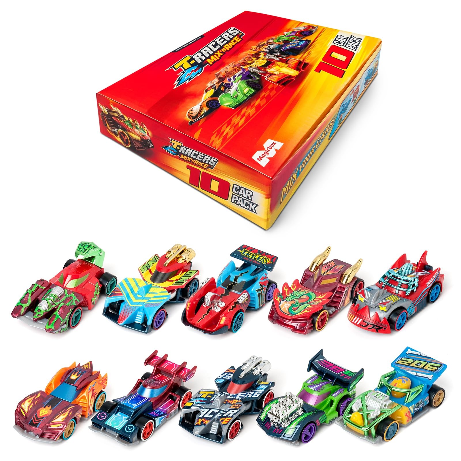Voitures à collectionner Mix ´N Race pack de 10 véhicules miniatures enfant et adulte