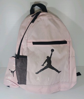 Nike Air Jordan KIDS Backpack Bag With Pencil Case PINK 9A0503-A9Y