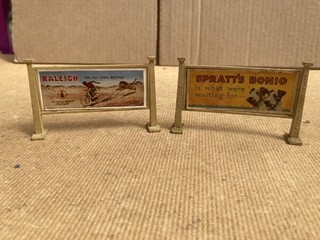 Hornby or Hornby Dublo Advertising Hoardings x 2