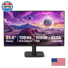 Amazon Basics 23.8" 1080P Computer Monitor, 120Hz, HDMI DP VGA, VESA Compatible