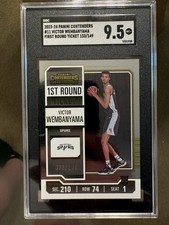 2023-24 Panini Contenders Victor Wembanyama #11 First Round Ticket /149 SGC 9.5