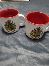 2 Harry Potter Hogwarts House Crests Shield 14 oz Ceramic Coffee Mugs , 2 mugs 