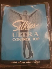 Silkies Ultra Control Top Ultra Sheer Legs 030203 MEDIUM-MOCHA 38-42  Made USA