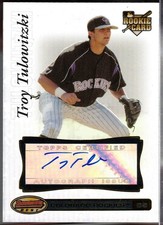 2007 Bowman's Best 90 Troy Tulowitzki Autograph Baseball Card Auto - Rookie Logo. rookie card picture