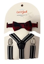 NEW Baby Boys' Bowtie & Suspender Set - Cat & Jack™ Red/Black