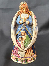 Jim Shore Christmas Ornament Angel "Our Savior's Born" 4 3/8" Stone Resin 2010