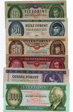 Hungary forint banknotes LOT (6 PCS) from 10 to 1000 forint / F-VF / 1960-1983