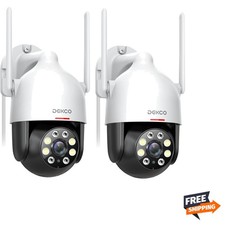 2Packs, 2K WiFi Outdoor Security Cameras Pan-Tilt 360  View, 3MP Surveillance...