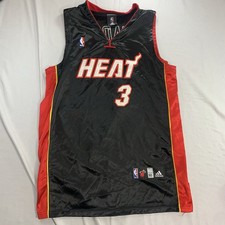 Adidas Miami Heat Dwyane Wade 3 Jersey Black Alternate Mens 50 Basketball