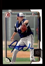 Signed Baseball Card Auto Tyler Wagner 2015 Bowman #BP143 Milwaukee Brewers
