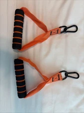 Workout cable handles attachments orange/black