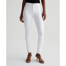 AG Adriano Goldschmied The Legging Ankle Super Skinny White Jeans Size 4 27 