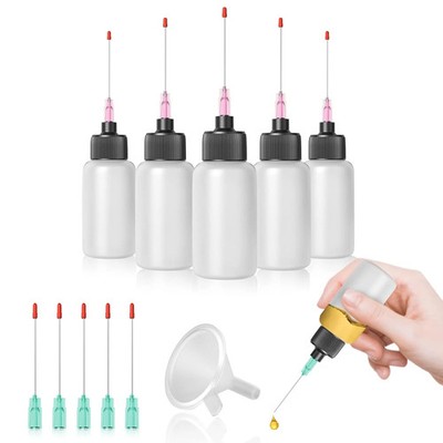 TITGGI 5 Pcs Plastic Squeeze Bottles (1 OZ), LDPE Oil Applicator, Precision Gun