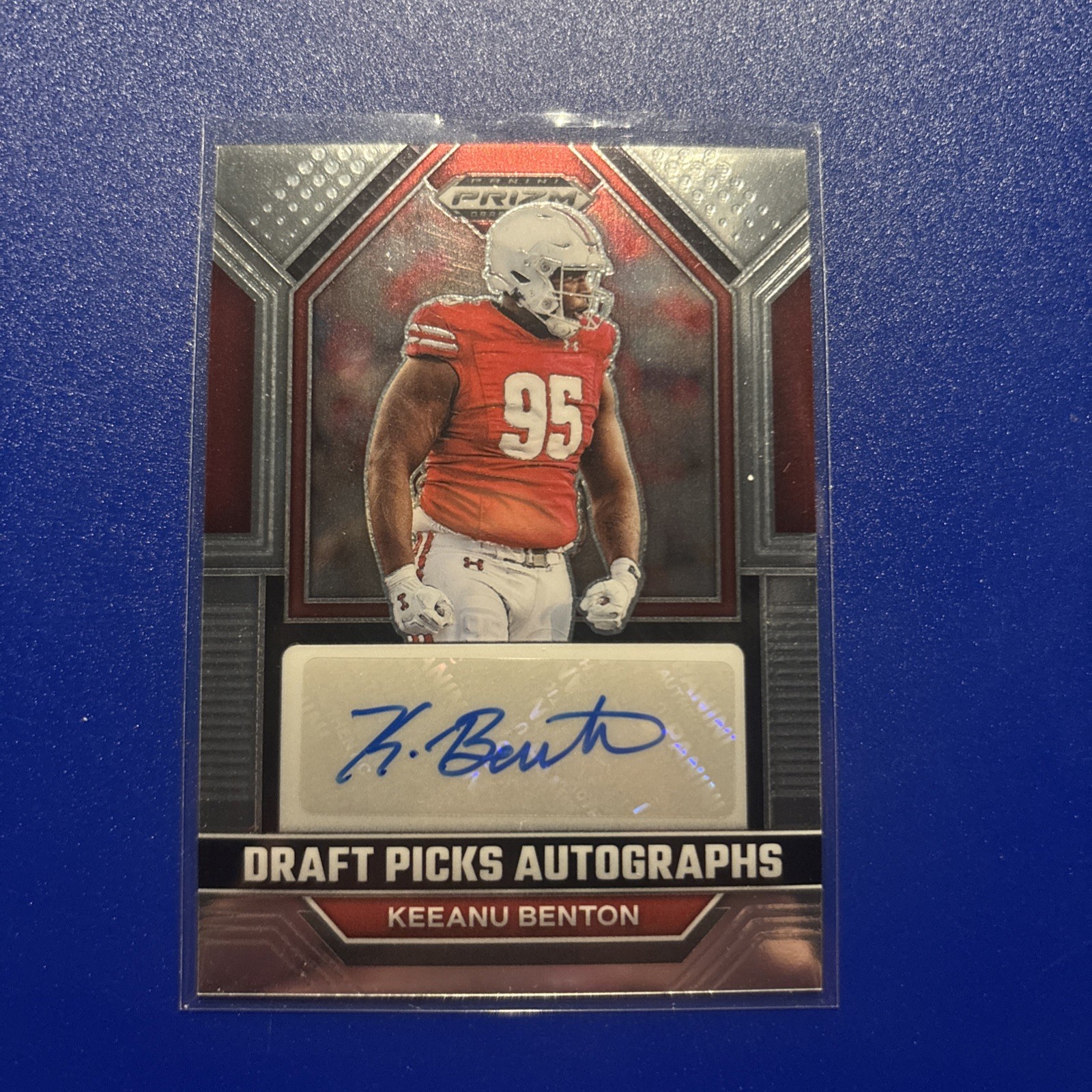 Keeanu Benton Panini Prizm Draft Picks Draft Picks Autographs #DPAKEB Autograph-Blue Ice