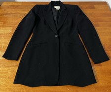 HUGO BUSCATI Collection Women s Black Blazer Vintage Size 8 Jacket One Button