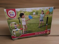 The Play Day Kids 3 In 1 Sports Set - Pickleball, Volleyball  Swing Ball - NEW