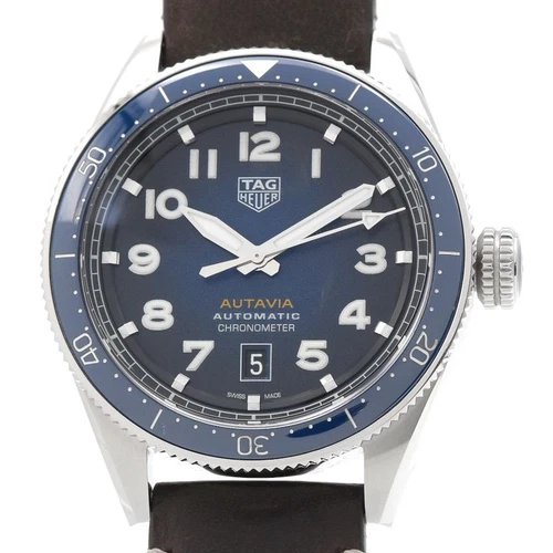 TAG HEUER Autavia WBE5116.FC8266 Blue Case Size 42mm Men's U Watch #21011