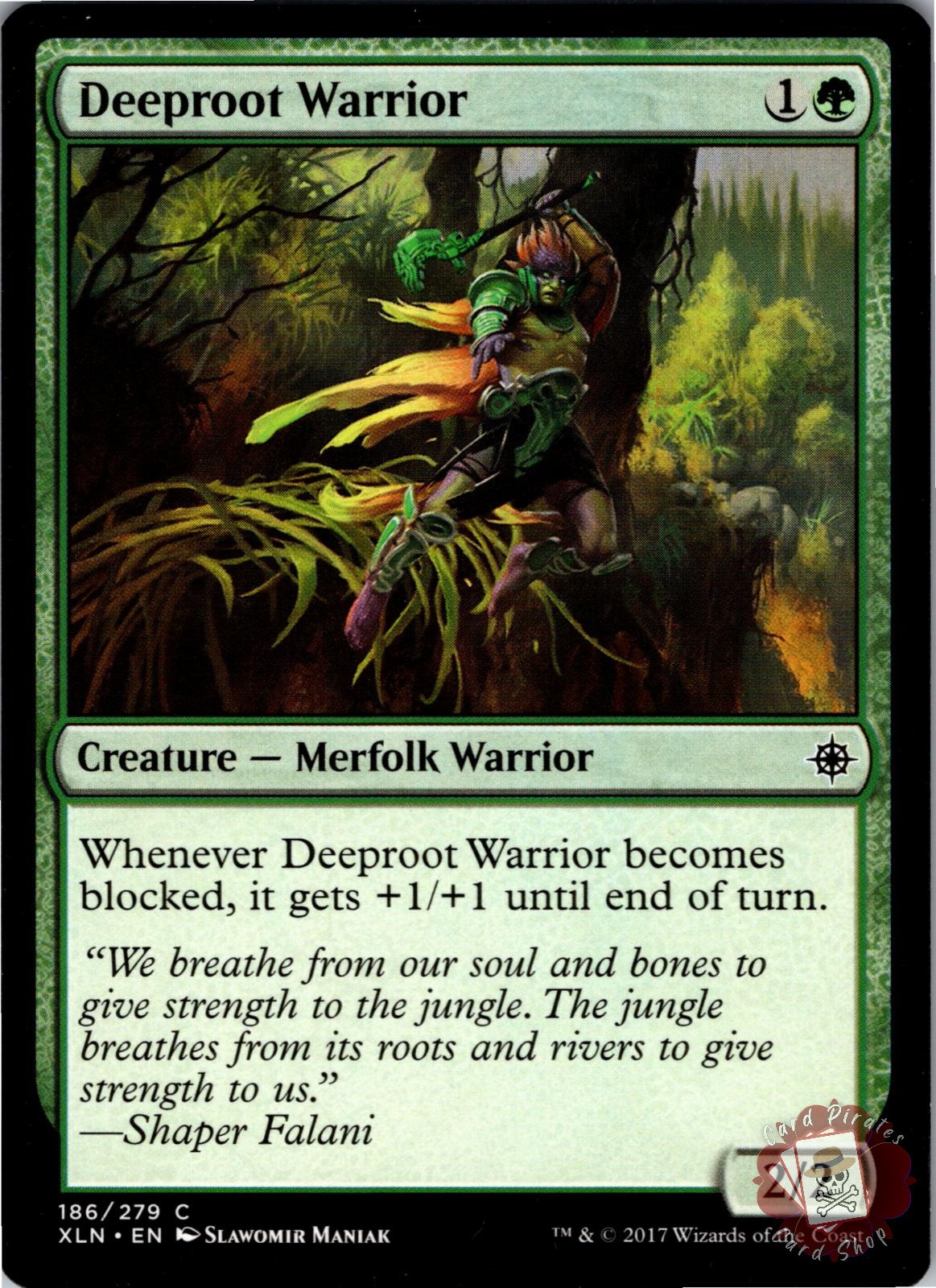 Deeproot Warrior 186 Common Ixalan Magic: The Gathering Near Mint