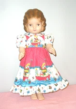 Beautiful Handmade Daisy Kingdom Santa Noah's Ark Fabric Panel Doll Dress