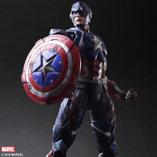 Play Arts Kai Marvel Universe Variant Captain America PVC Action Figure Japan - Picture 5 of 9
