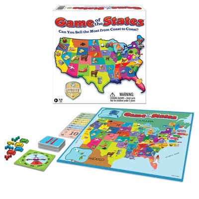 Game of The States with 1970's Original Artwork, by Games USA, Children's Pic...
