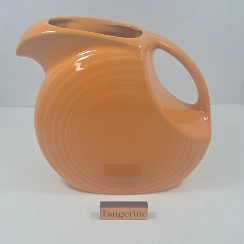 Fiestaware - Tangerine Orange - Large 67 oz - Disc Pitcher - Water Jug  Fiesta