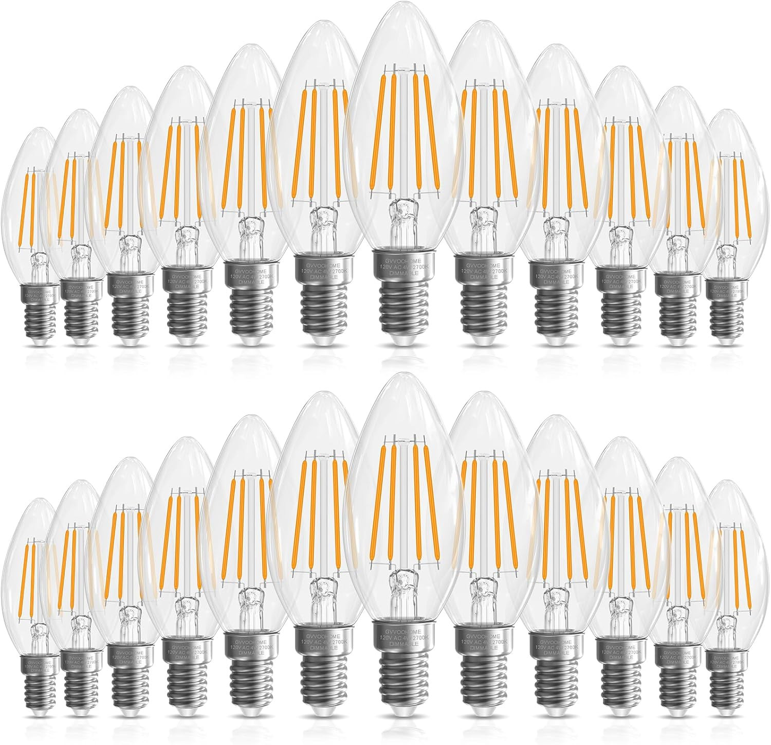 40 Watt Equivalent, E12 Led Bulb Dimmable Chandelier Bulb