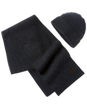 Vince 2Pc Shaker Stitch Wool  Cashmere-Blend Hat  Scarf Set Men's Blue Os