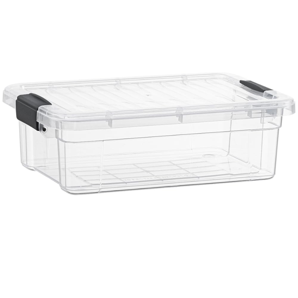 Clear Stackable Storage Bins with Lids for Home Organization-image