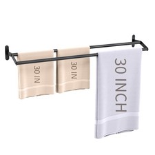 Double Towel Bar for Bathroom, 30 Inch Towel Rack, Black