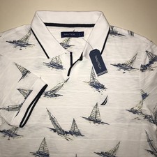 NEW Men's Nautica Sailboat Printed Polo-Size L