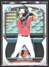 2023 Bowman Chrome #BCP-183 Carter Young Prospects Mojo Refractor